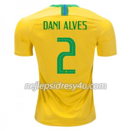 Fotbalový Dres Brazílie Dani Alves 2 Domácí MS 2018